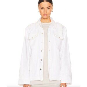NEW GRLFRND White Jessie Body Drill Shirt Jacket NWT - Size M
